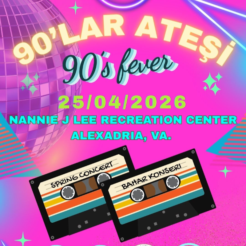 90's Fever Turkish Pop Hits concert poster by DMVTMT